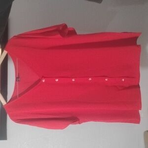 Red Button-Down Women's Shirt
